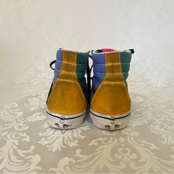 Vans Sk-8 High-tops, unisex, Multicolor colorblock yellow, green, blue and black - Picture 5 of 7